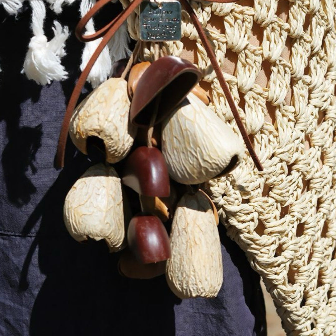 Natural Bodhi Seed Handheld Chime Bag Charm Gift Set N6F305