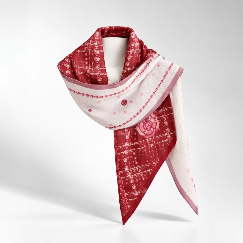 Women's Cotton Linen Printed Scarf Shawl N6J143