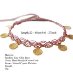 Load image into Gallery viewer, Braided Crystal Necklace Handcrafted Alloy Pendant  S5P194
