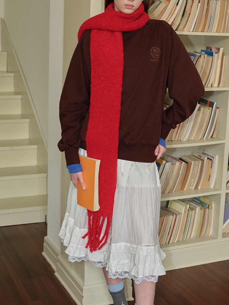 Heavyweight Wool Blend Textured Scarf  M5A136