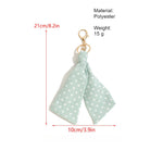 Load image into Gallery viewer, Polka Dot Fabric Bag Charm Keychain Accessory N6G114