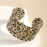 Load image into Gallery viewer, Acrylic Glitter Leopard Zebra Open Cuff Bangle 41mm N6F270
