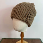 Load image into Gallery viewer, Thick Knit Beanie Earflap Striped Turn-Up Women N6H230