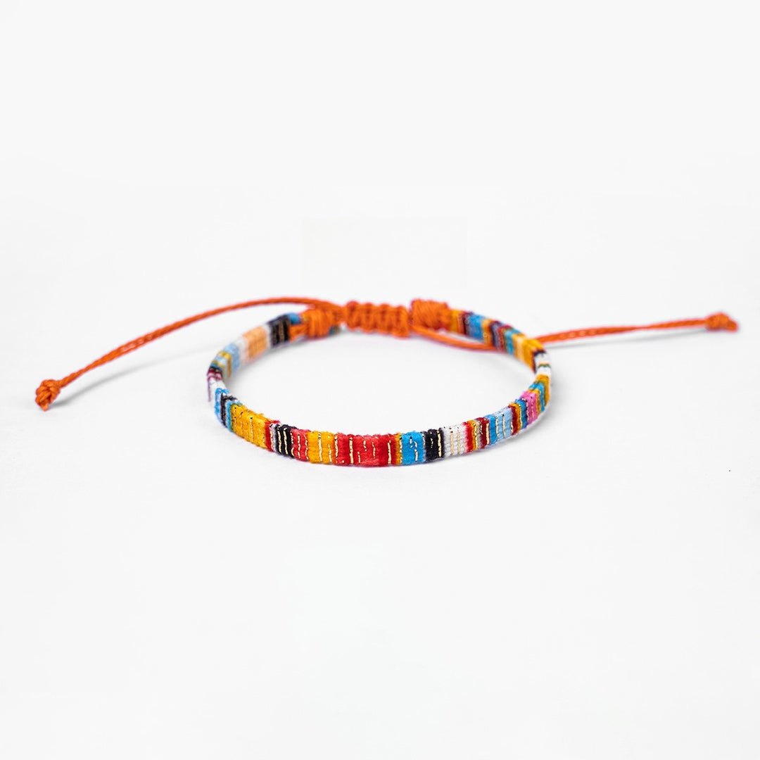 Woven Velvet-Finish Flat Wide Bracelet S5P619