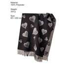Load image into Gallery viewer, Double-Sided Jacquard Heart Flower Scarf Shawl Women N6H245
