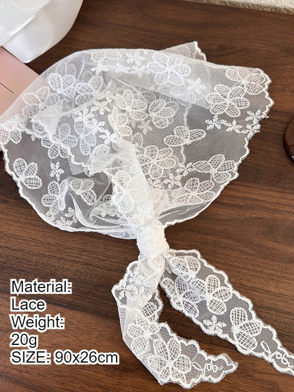 Retro Lace Floral Headscarf Bandana Women N6C004