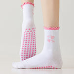 Load image into Gallery viewer, Cartoon Anti-Slip Yoga Socks Women White Mid-Calf N6H004
