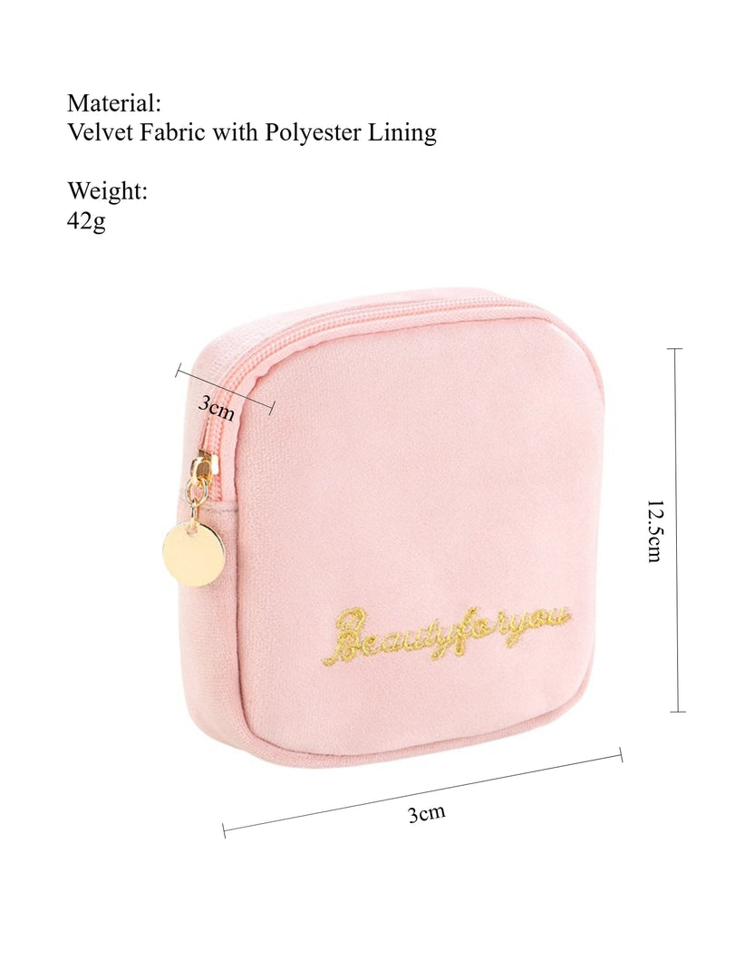 Velvet Cosmetic Pouch Large Capacity Makeup Bag N6A232