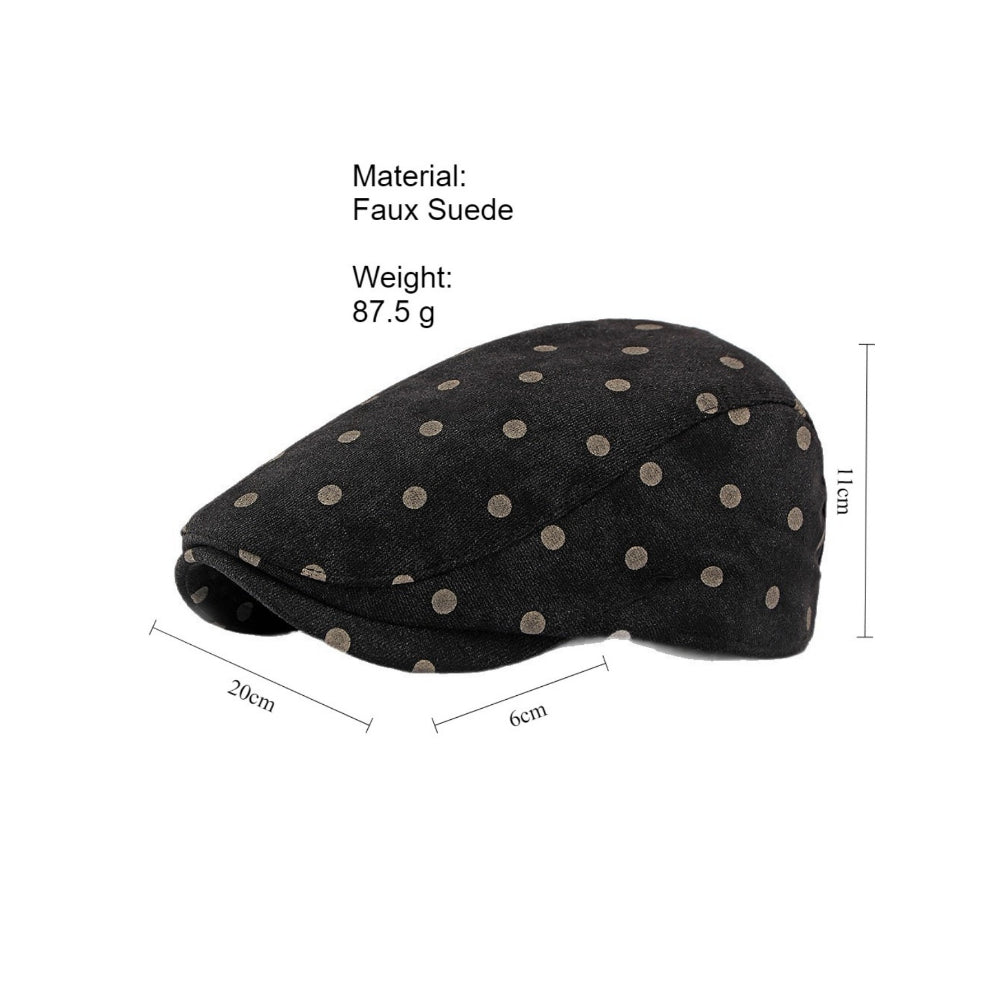 Faux Suede Newsboy Cap Women Retro Beret N6G205