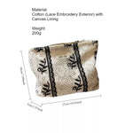 Load image into Gallery viewer, Lace Embroidered Mesh Makeup Bag Floral Storage Pouch N6F106