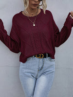 Load image into Gallery viewer, Cable Cropped Sweater Crew Lightweight N5Z500
