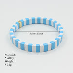 Load image into Gallery viewer, Macaron Elastic Bracelet Dual-Tone Enamel Alloy S5P043