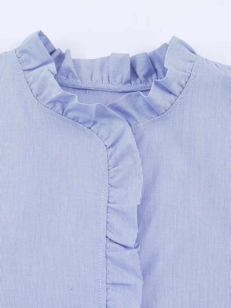 Ruffle Detail Poplin Crop Shirt Women N6C103