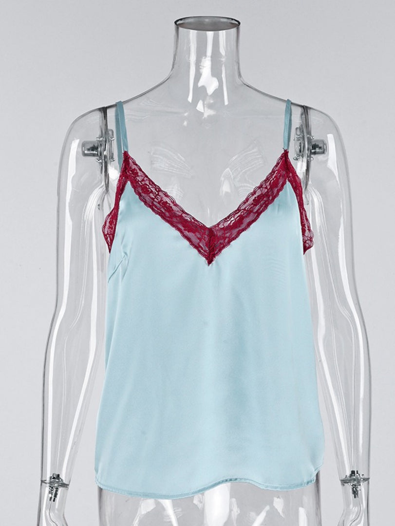 Sexy Lace Trim Camisole Top Women N6F026