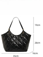 Load image into Gallery viewer, Quilted Oversized Tote Bag with Magnetic Snap N6C048