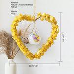 Load image into Gallery viewer, Natural Crushed Crystal Heart Sun Catcher Decor N6F291
