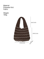 Load image into Gallery viewer, Wave Knit Tote Bag Women N6C054