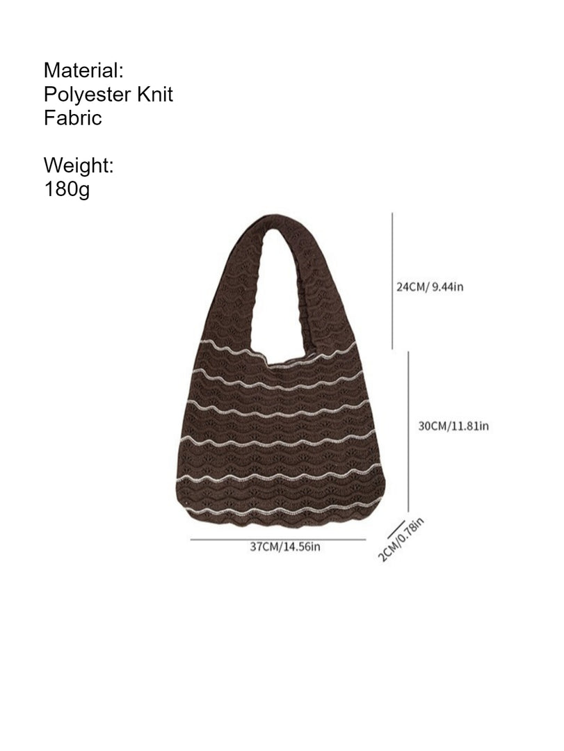 Wave Knit Tote Bag Women N6C054