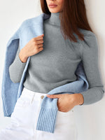 Load image into Gallery viewer, High Neck Knit Base Layer Top Women Slim Fit N6H320