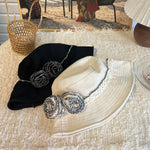 Load image into Gallery viewer, 3D Flower Large Brim Bucket Hat Women N6C315