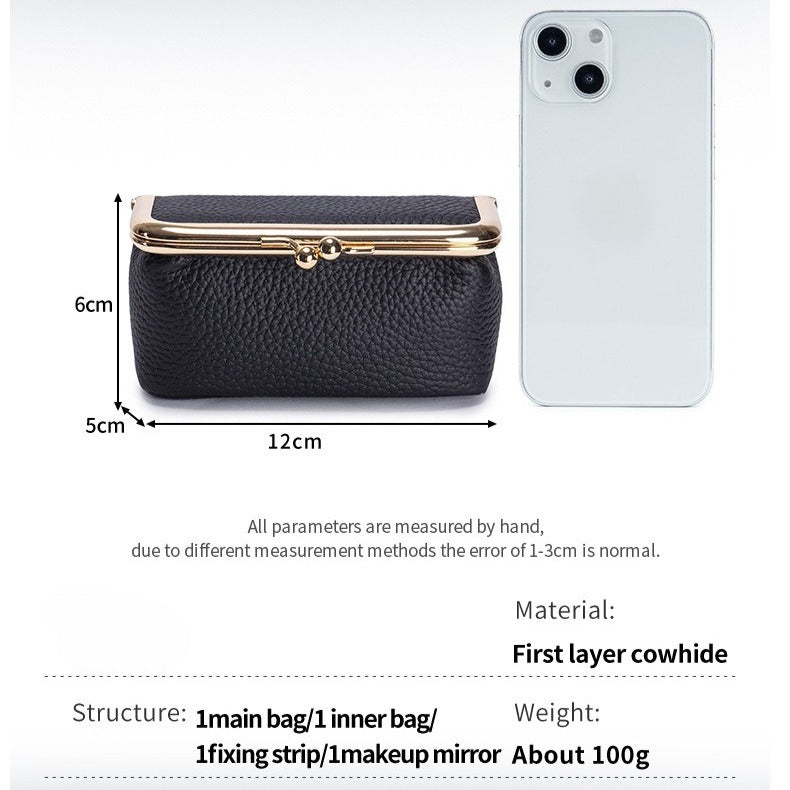 Unisex Leather Mini Jewelry Clutch N6J227