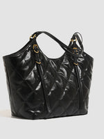 Load image into Gallery viewer, Quilted Oversized Tote Bag with Magnetic Snap N6C048