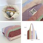 Load image into Gallery viewer, Women's Color-Block Quilted Cotton Tote Bag N6J192