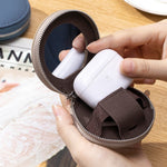 Load image into Gallery viewer, Genuine Leather Round Lipstick &amp; AirPods Case N6E067