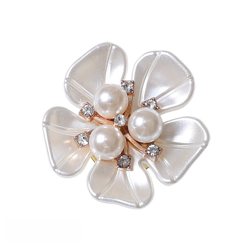 Pearl Gardenia Cuff Link Shirt Stud Detachable N6G076