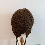 Load image into Gallery viewer, Handwoven Double Layer Flower Tassel Knit Beanie  N6H229