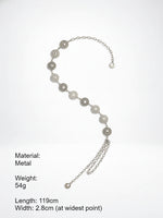 Load image into Gallery viewer, Round Buckle Metal Waist Chain Women N6C089