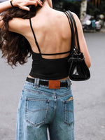 Load image into Gallery viewer, Cooling Ribbed Cutout Backless Tank Top N6F021
