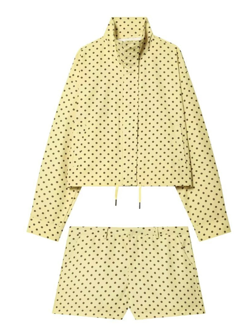 Dot Seersucker Blazer and Shorts Set Women N6C269