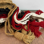 Load image into Gallery viewer, Handwoven Double Layer Flower Tassel Knit Beanie  N6H229