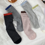 Load image into Gallery viewer, Dopamine Color Block Stripe Stack Socks Women N6H016