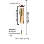 Load image into Gallery viewer, Bamboo Wind Chime Outdoor Hotel Courtyard Decor N6F314