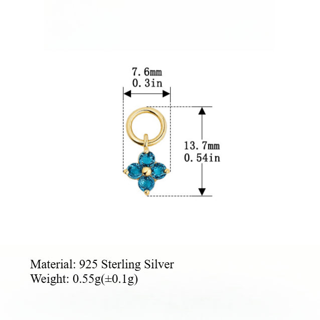 Four Leaf Clover Celestial Earrings Silver Micro Pave S5P132