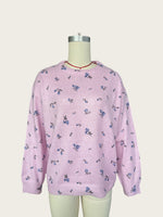 Load image into Gallery viewer, Floral Print Knit Pullover Round Neck Long Sleeve N6G145