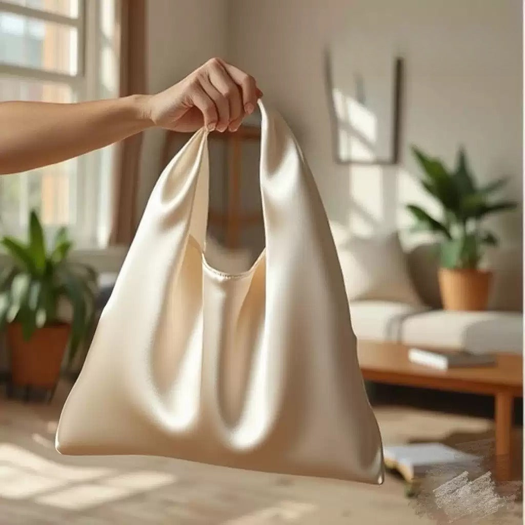 Satin Triangle Wristlet Clutch Bag Women N6E004