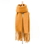 Load image into Gallery viewer, Womens Solid Color Boucle Chunky Fringe Scarf N6K251