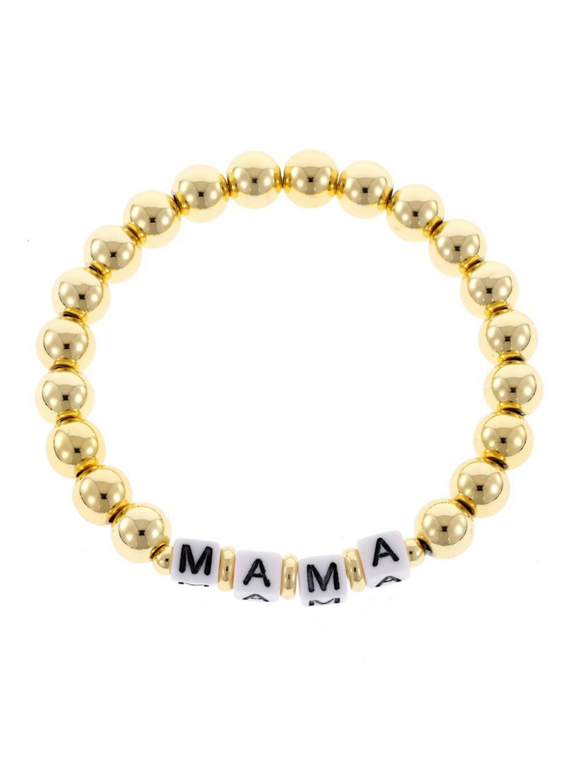 MAMA Bead Semi-precious Stone Stretch Bracelet Women N6D520