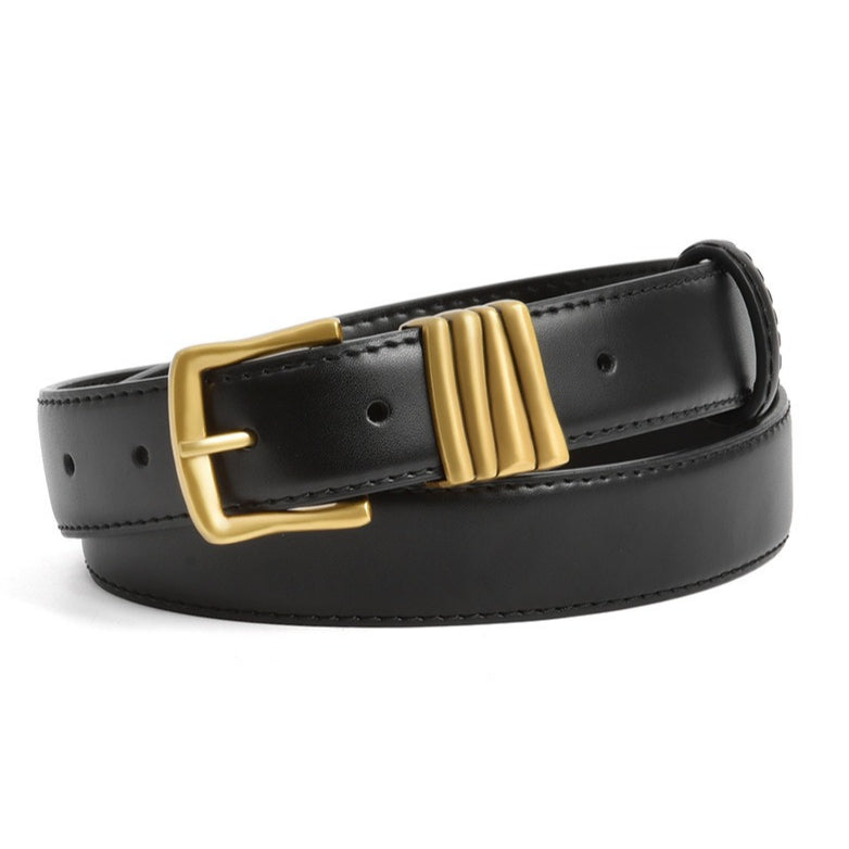 Simple Genuine Leather Belt Women Classic Decorative N6H327
