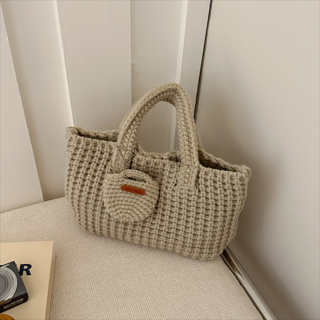Women's Woven Cotton-Feel Shoulder Phone Bag N6J172