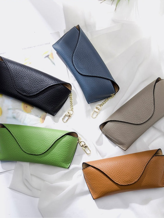 Genuine Leather Creative Portable Sunglasses Case N6C281
