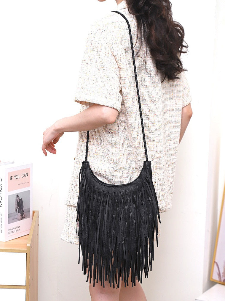 Handmade Fringe Crossbody Bag Women N6C223