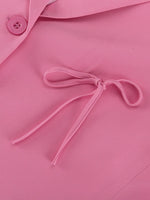Load image into Gallery viewer, Bow Detail Pink Loose Blazer Women N6C193