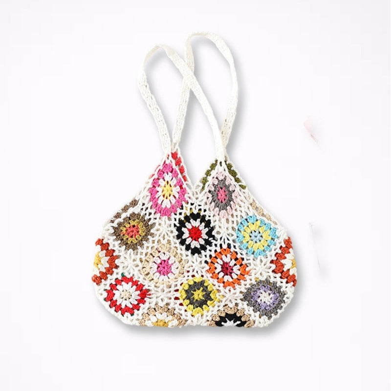 Bohemian Hand-Crochet Shoulder Bag Women N6E086