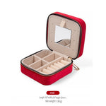 Load image into Gallery viewer, Velvet Zipper Jewelry Case with Mirror Women N6E061