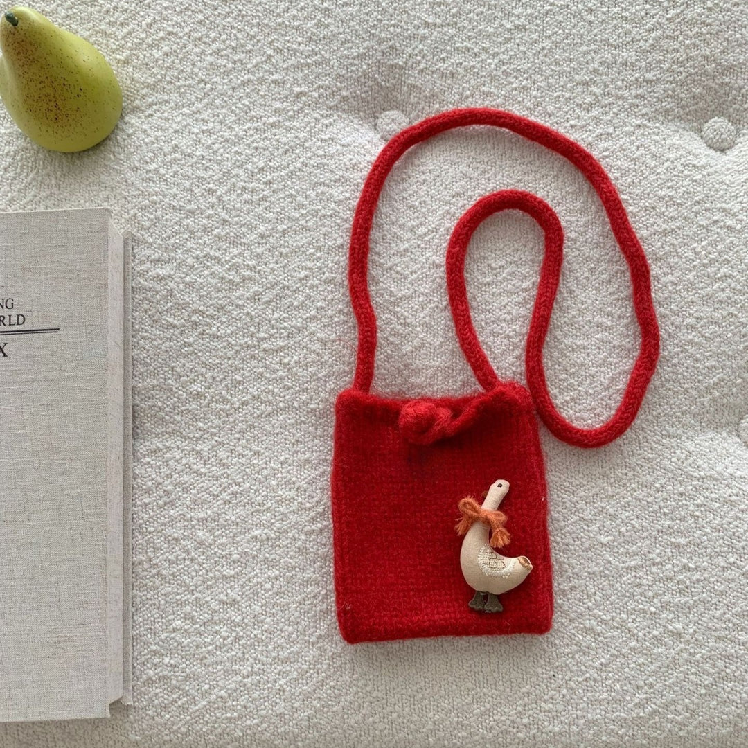 Kids Duck Knit Crossbody Bag N6H315