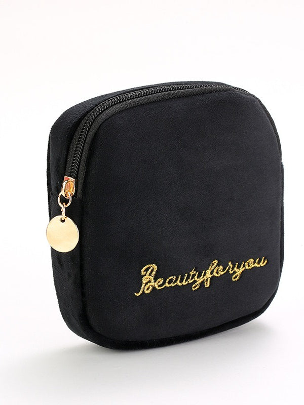 Velvet Cosmetic Pouch Large Capacity Makeup Bag N6A232